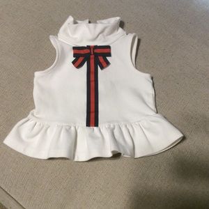 Janie and Jack bow accent top 12-18 months